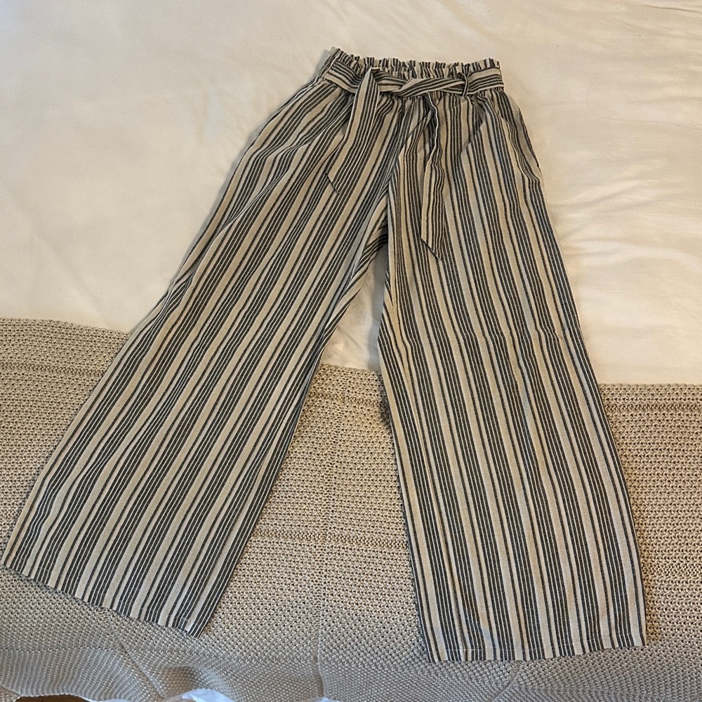 Sienna Sky Black and Cream Striped Fabric